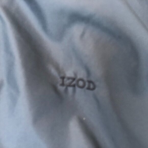 Izod Men's Reversable Jacket Large Navy 1/4 Zip Pullover Cozy Fleece Reversible - Picture 10 of 12